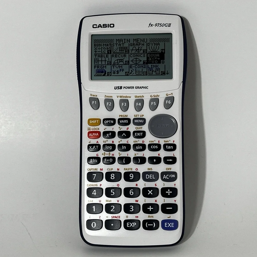 Casio fx-9750GII Graphing Calculator USB Power Graphic + Cover Tested & Working‎